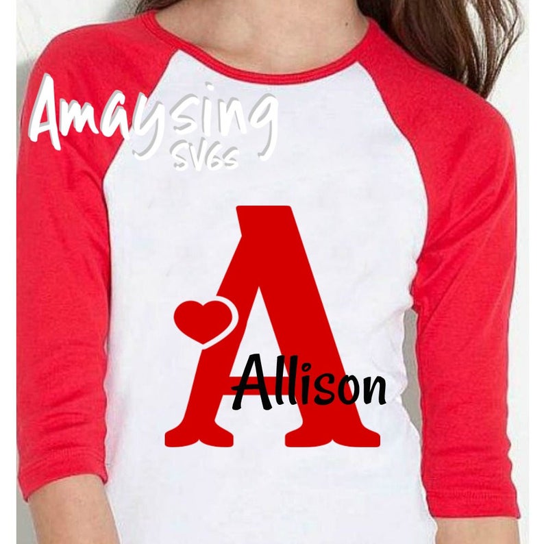 Heart Alphabet Heart Letters Valentine Letters SVG Heart Monogram Valentine Alphabet Valentine Monogram