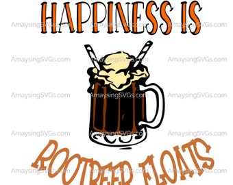 Happiness is Root Beer Floats svg Root Beer svg Tshirt svg Ice Cream Float svg Ice Cream svg Ice Cream Social Party Decor