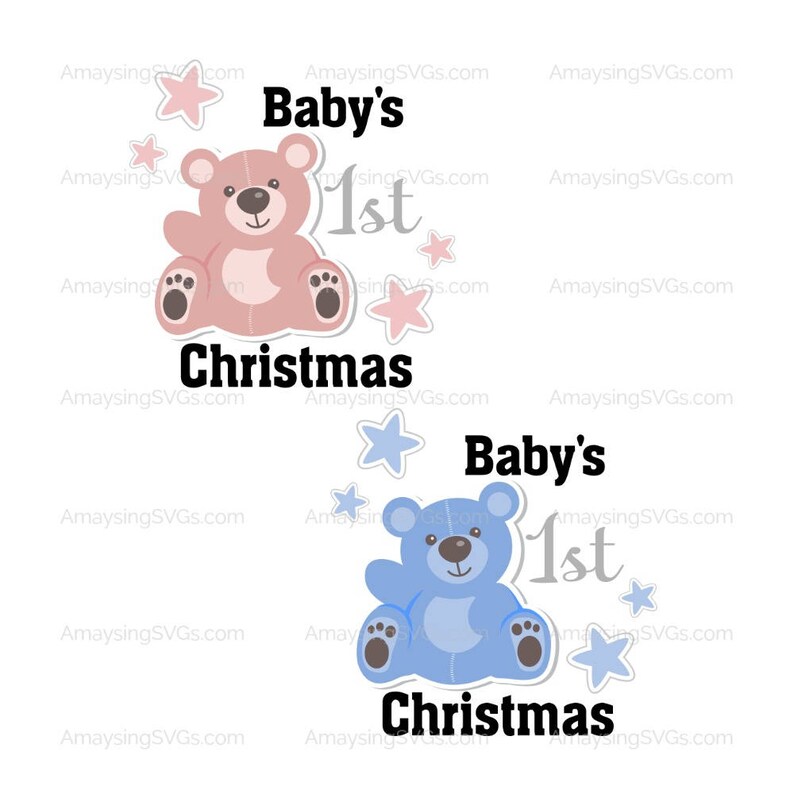 Download Svg Babys First Christmas Ornament Svg Teddy Bears Svg Etsy
