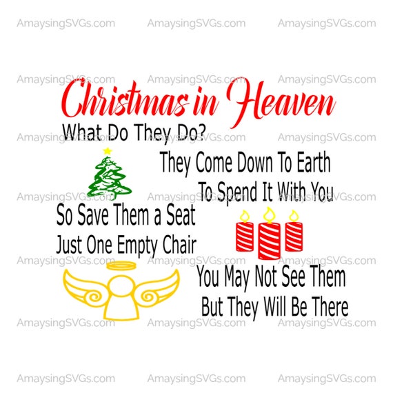 Download Christmas in Heaven svg Christmas Memorial svg Holiday ...