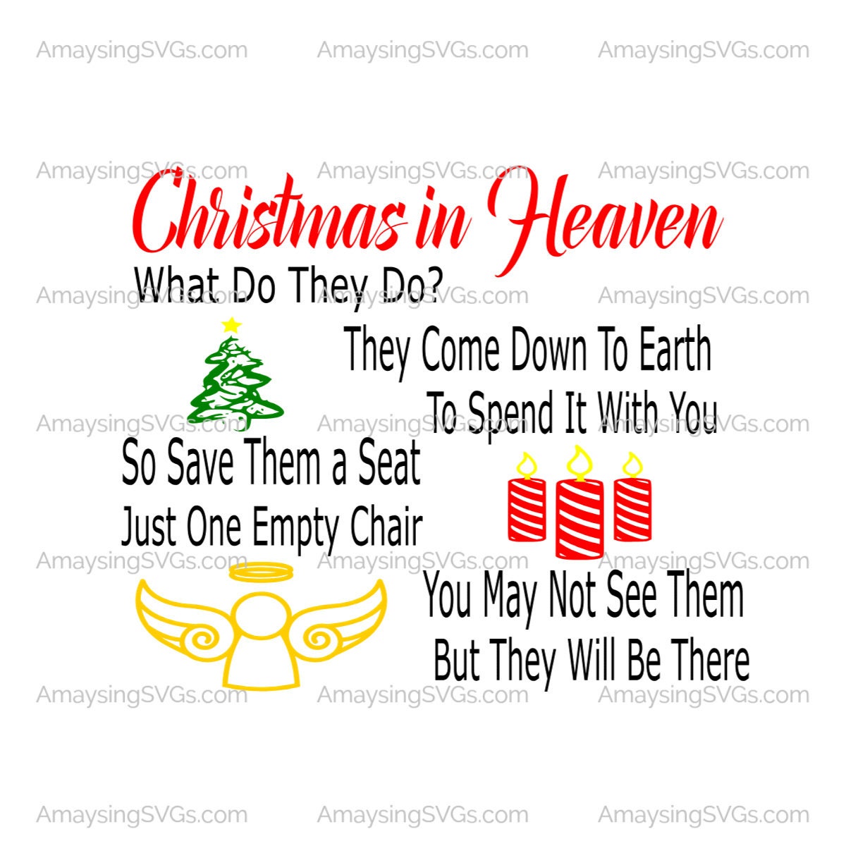 Free SVG Christmas In Heaven Poem Svg 6821+ File for Silhouette