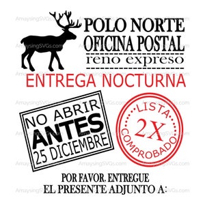 SVG - Weihnachtssack Rentier Spanisch - Bolsa de juguetes de Navidad svg - Weihnachtsmannsack - Weihnachten - bolsa de juguetes de santa svg - Rentier