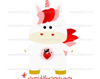 Cupid the Unicorn svg Valentine Unicorn svg Unicorn svg Cupid svg Valentine tshirt svg Valentine decor svg Valentine Card svg cutting file