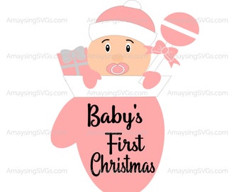 Baby's First Christmas svg Christmas svg Baby svg Christmas baby svg Ornament svg Christmas ornament svg Baby Christmas ornament svg