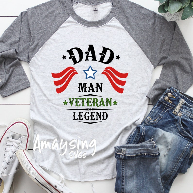 Download Dad Man Veteran Legend svg Military svg Veteran svg Patriotic | Etsy