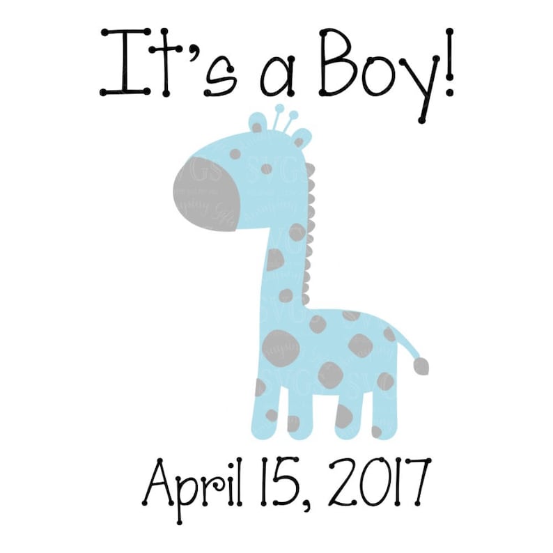 Download Its a Boy svg Baby Announcement svg Blue Giraffe svg ...