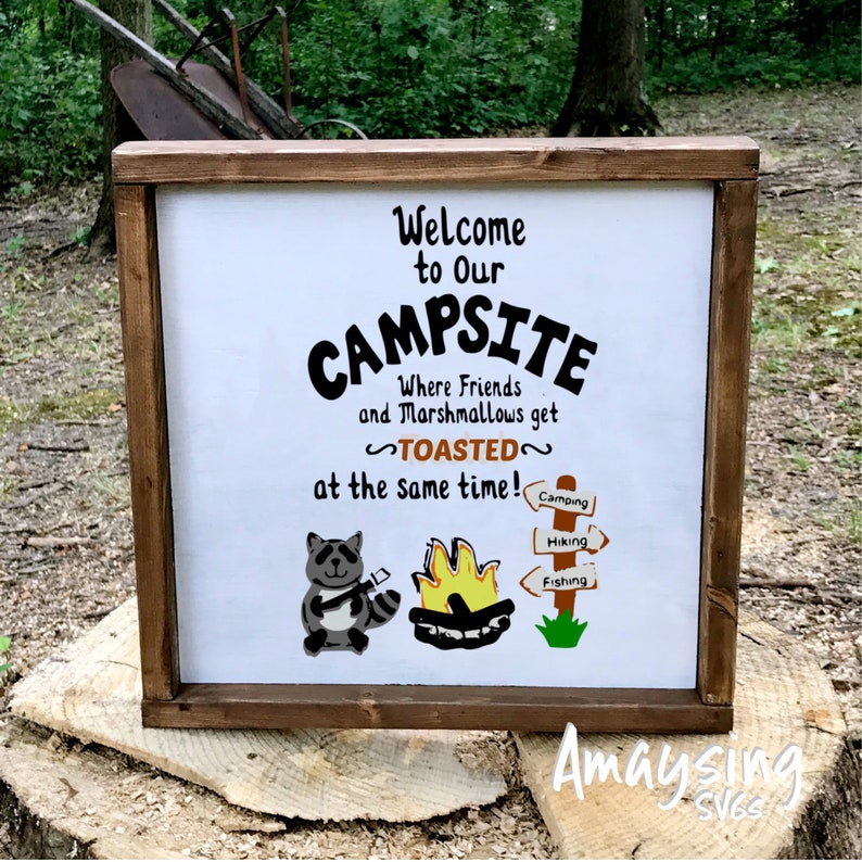 Download Campfire Sign svg Welcome to our Campsite svg Campsite SVG ...