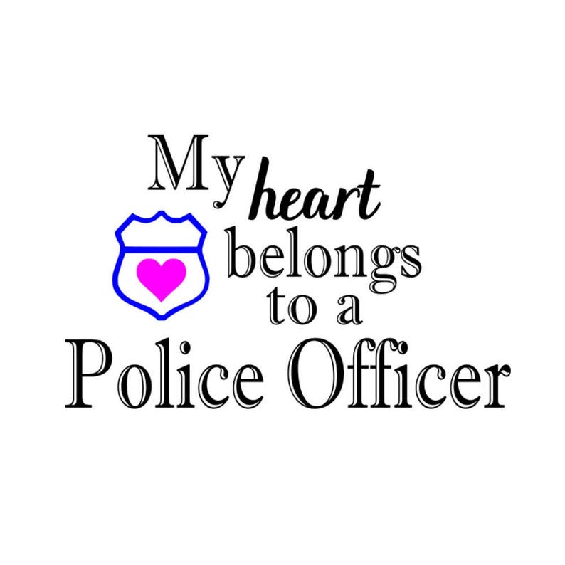 Download SVG Cutting Files My Heart belongs to a Police Officer | Etsy