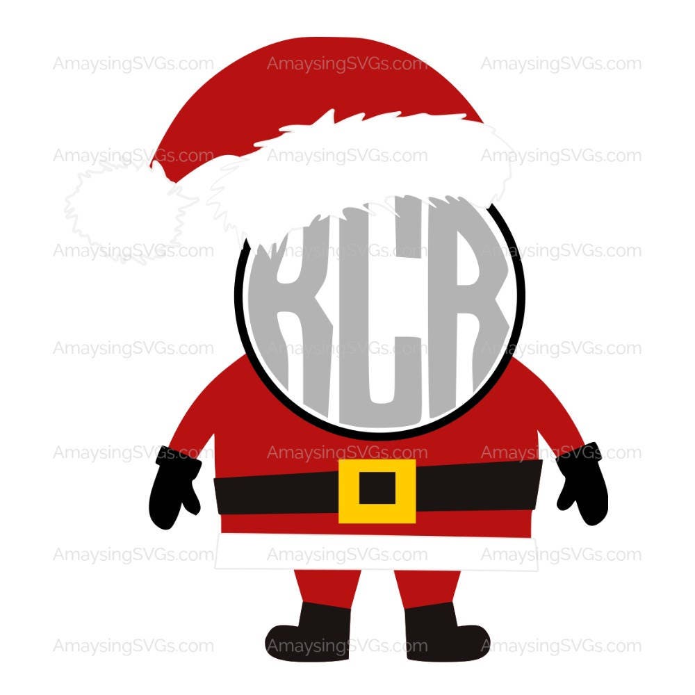 Download SVG Santa Monogram Christmas SVG Christmas Monogram svg | Etsy