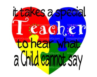 SVG Autism Teacher svg Autism Awareness svg Autism Heart svg Autism School svg Teacher svg Teacher Gift svg