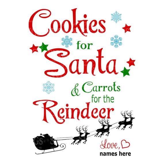 Download SVG Cookies for Santa Carrots for the Reindeer Cookies for | Etsy