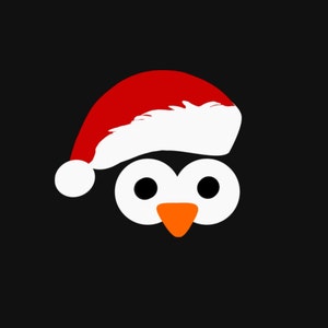 Penguin Santa SVG: Christmas T-shirt Design (Digital Download)