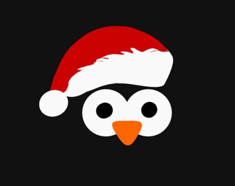 SVG - Penguin Santa - Christmas - Penguin - Penguin Tshirt SVG - Penguin Design - Christmas Penguin - Christmas Tshirt Design