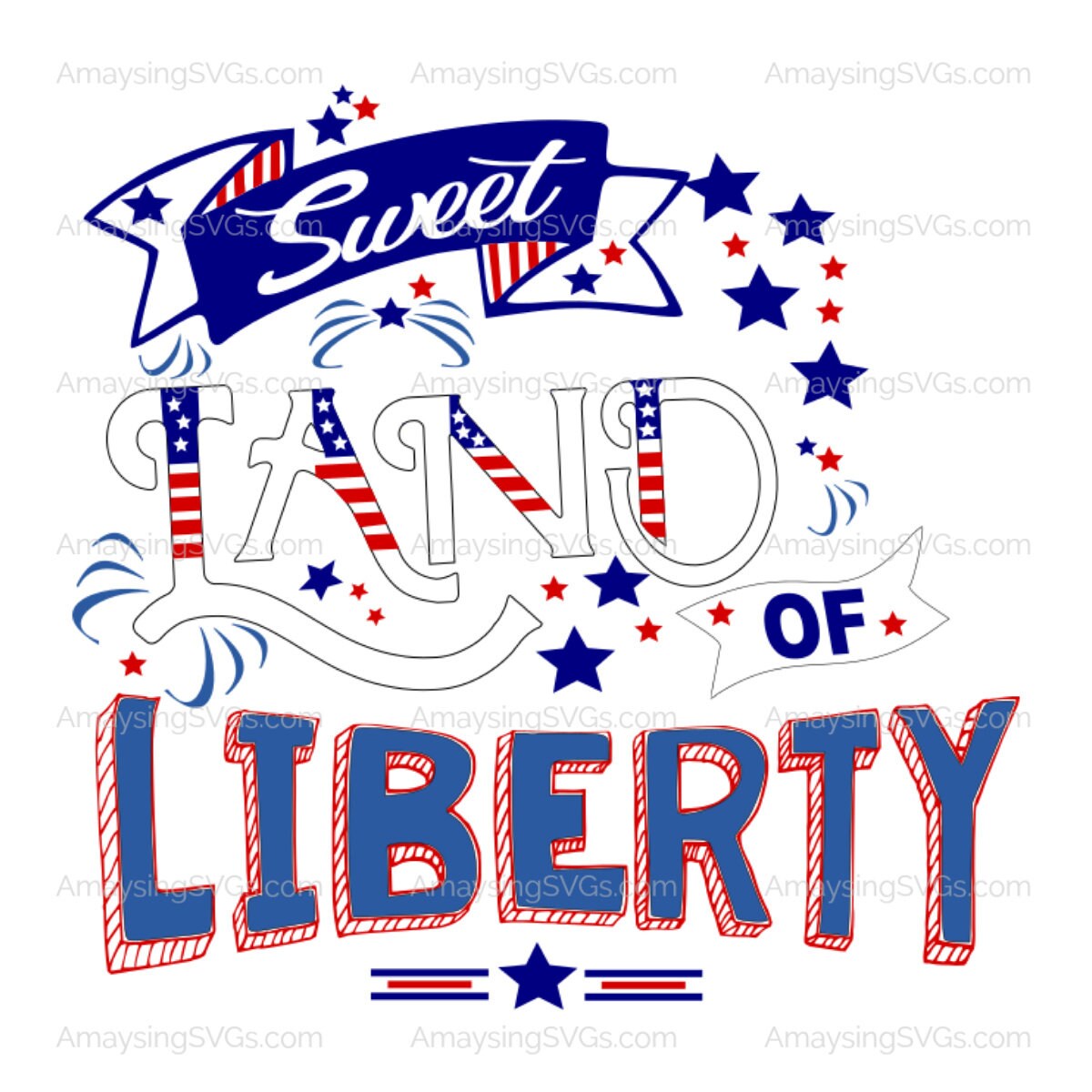Download Sweet Land Of Liberty Svg Patriotic Svg 4th Of July Svg Etsy
