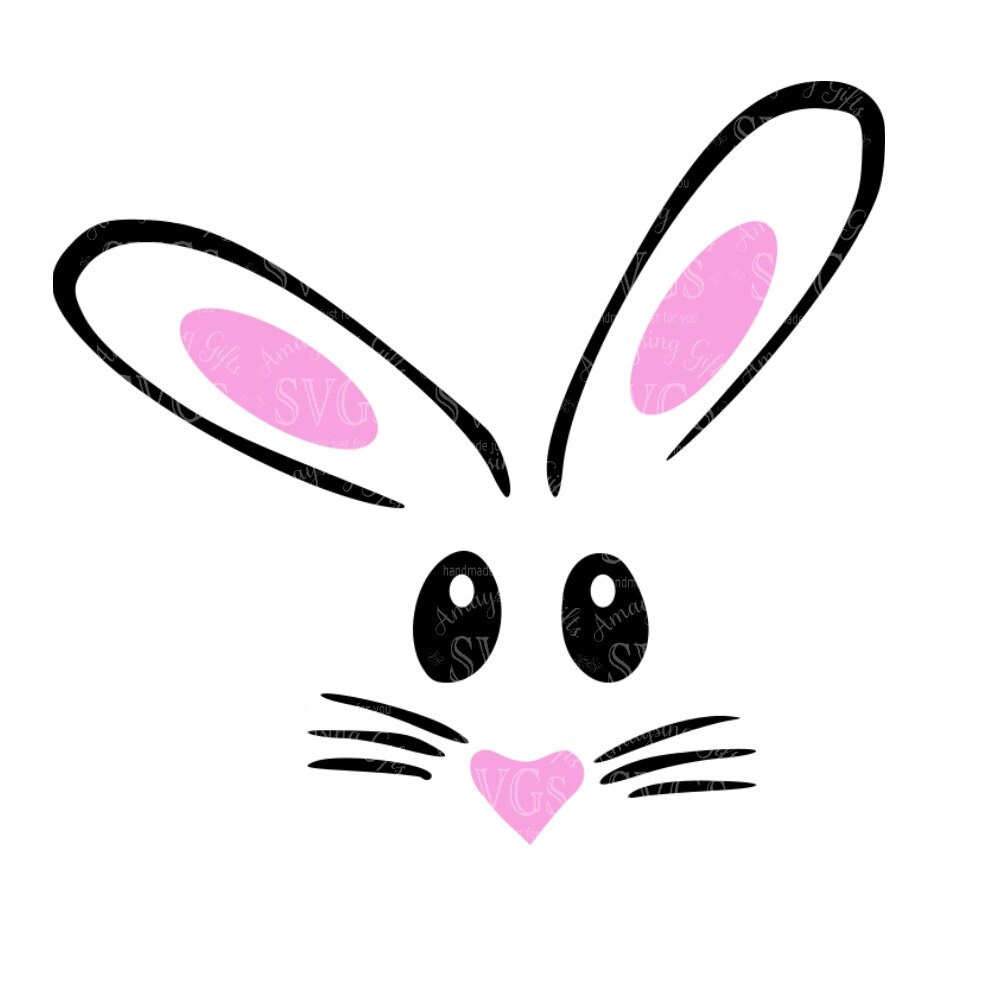 Bunny Face Svg Cool Bunny Face Svg Easter Bunny Svg Boy Easter Svg 