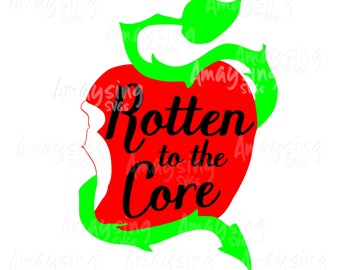 SVG Rotten to the Core Apple Core svg Wicked Witch svg Fairy Tale Apple svg Snow White apple core svg Evil Witch apple core svg rotten svg