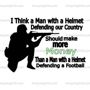 Soldier with Helmet SVG: Patriotic Military Decal (Digital Download)