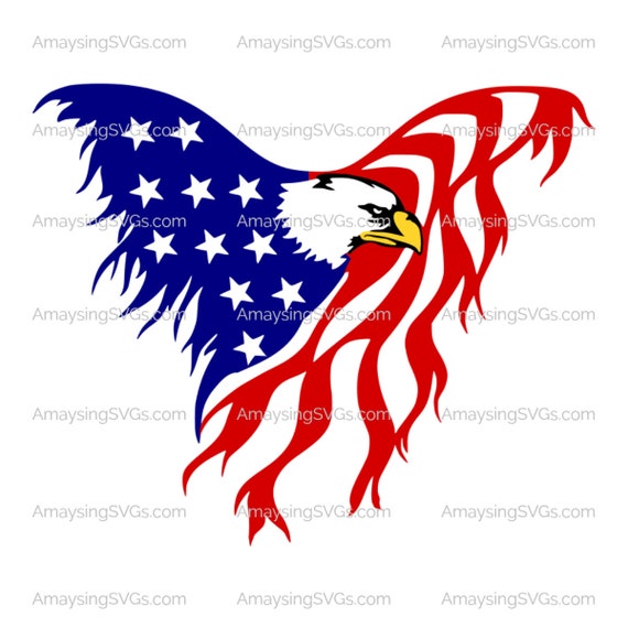 Download Eagle Flag Svg Patriotic Svg 4th Of July Svg Memorial Day Svg Etsy