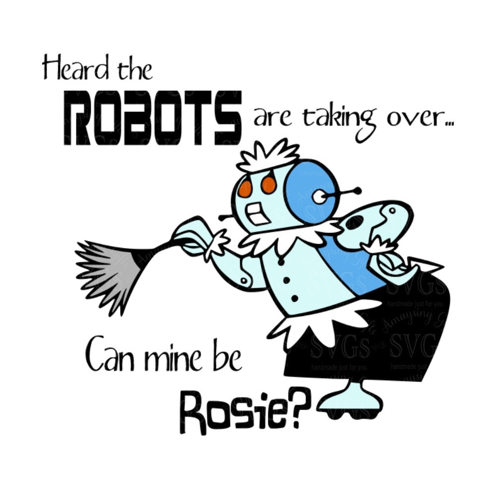 Rosie Roboter Hausputz SVG DXF: Lustiges T-Shirt Design (digitaler Download)