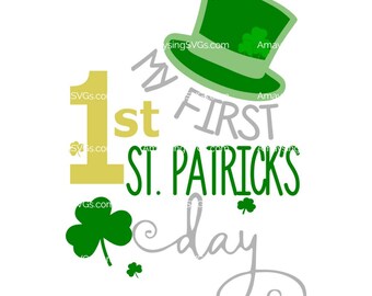 SVG - My First St Patrick's Day - St Patrick's Day Baby svg - 1st St Patrick's Day svg - 1st St Patty's Day - Baby Shirt svg - Shamrock svg