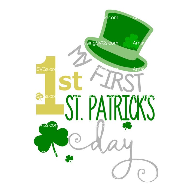 SVG My First St Patrick's Day St Patrick's Day - Etsy