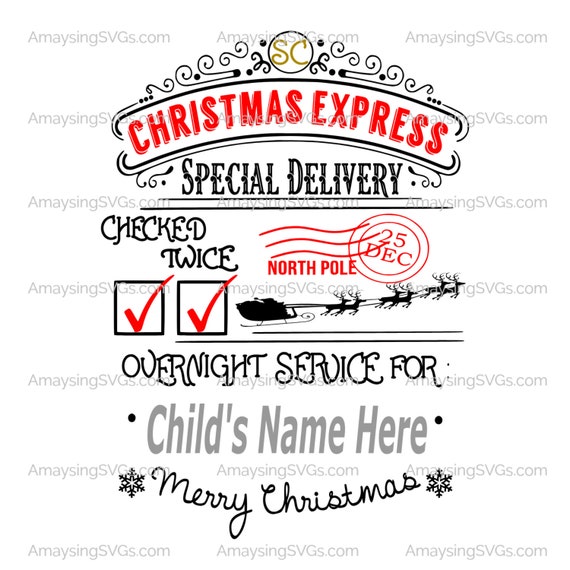 Download Christmas Express Santa Sack Svg Christmas Bag Svg Santa Sack Etsy PSD Mockup Templates
