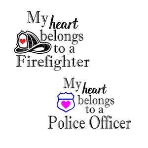 SVG Cutting Files My Heart Belongs to a Police Officer - Etsy