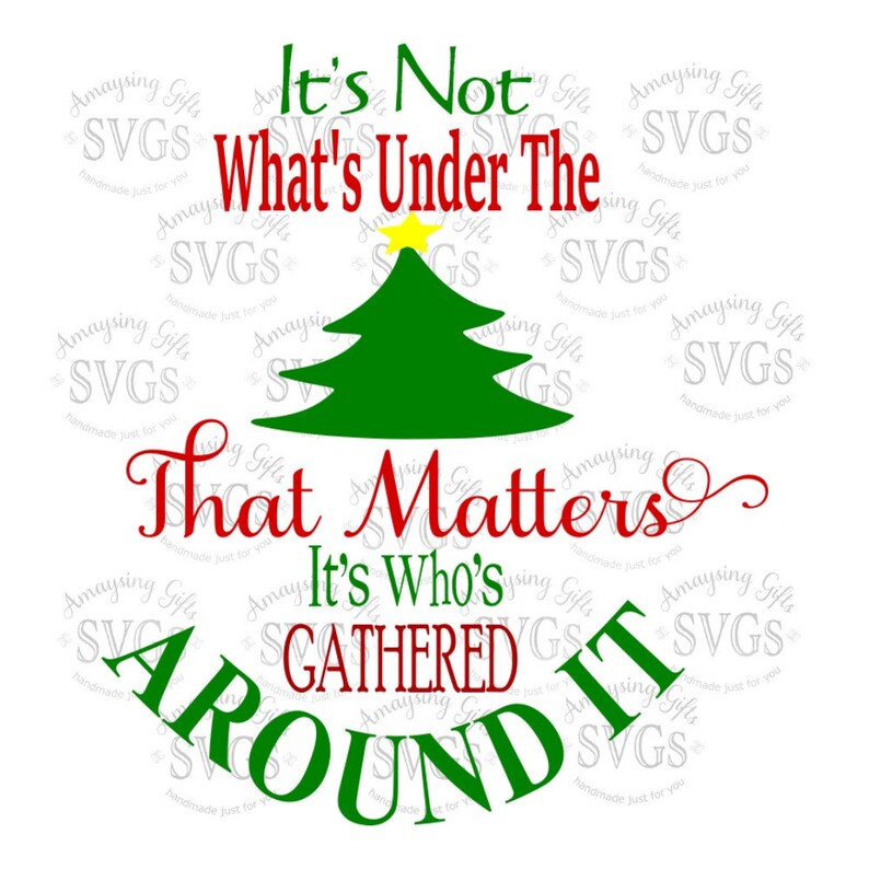 SVG It's not what's under the tree Christmas | Etsy