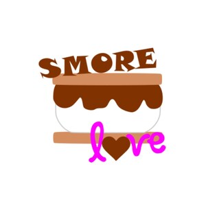 Smore Love SVG: T-shirt Design, Scrapbook Cut File (Digital Download)