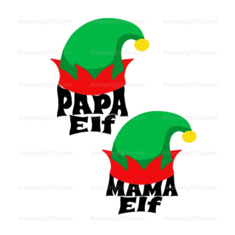 Download SVG Mama Papa Elf Christmas Tshirt SVG Mama Elf Papa | Etsy