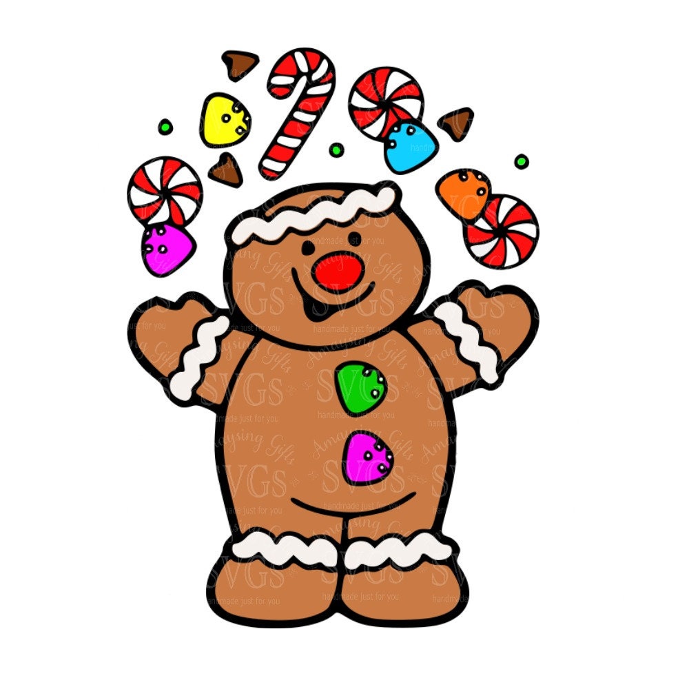 SVG Gingerbread with Candy Gingerbread Man Christmas | Etsy SVG Gingerbread with Candy Gingerbread Man Christmas | Etsy