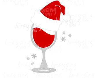 Santa wine glass svg, Wine a claus svg, Christmas wine svg, Holiday wine svg, Wine and snow svg, Winter wine svg, wine tshirt svg