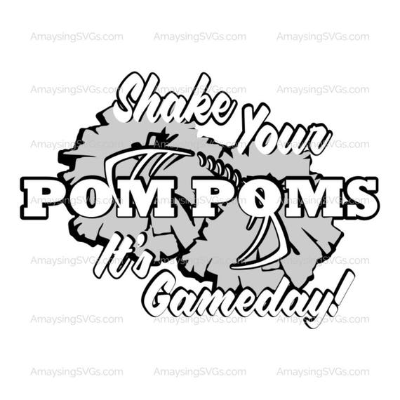 SVG Shake Your Pom Poms It's Game Day Football SVG Etsy