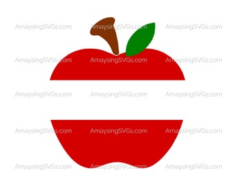 Split Apple SVG Personalized Apple svg Teacher svg Teacher Appreciation svg Teacher Gift svg Apple svg Back to school svg School bag svg