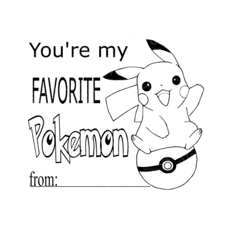 Download SVG You're My Favorite Pokemon DXF Crayon Card | Etsy