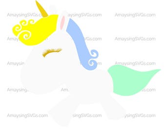 SVG - Unicorn Pastel svg - Birthday Unicorn - Girly Unicorn - Unicorn Stencil svg - Unicorn Decal svg - pallet sign svg - tshirt svg