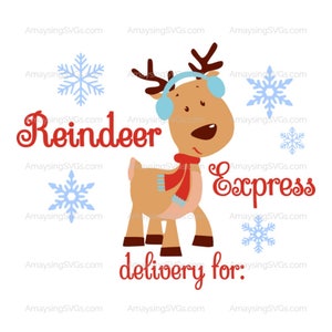 SVG - Reindeer Express Santa Sack svg - Reindeer svg - santa sack svg - Christmas svg - santa toy bag - christmas gift wrap svg - gift bag