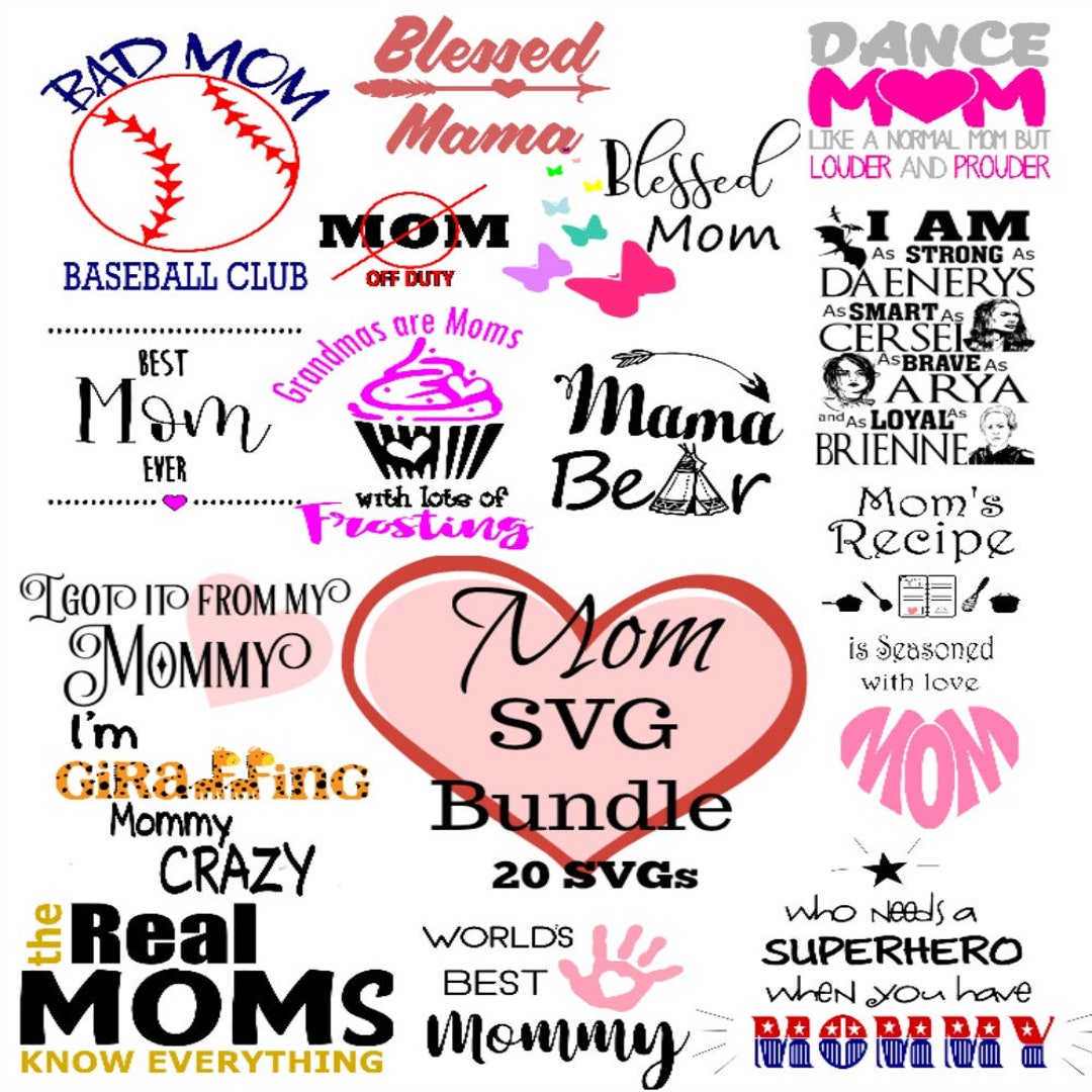 SVG Mom SVG Bundle SVG Set Mom Svgs Mothers Day Svg Mothers Day Gifts