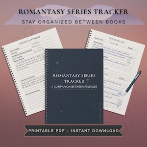 Romantasy Series Reading Journal | Fantasy Book Series Companion | Character, Plot and World Tracker | Printable