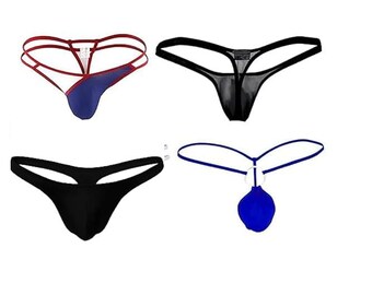 Men's Thong Underwear – Low-Rise Breathable Fabric Pack of 4
