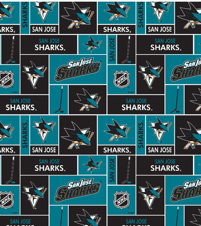 San Jose Sharks Hockey Baby Blanket NHL Name Embriodered ...