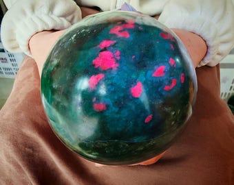 3.6LB Natural Rose Quartz Crystal Ball, Hand Polished Energy Stone (1.65kg)