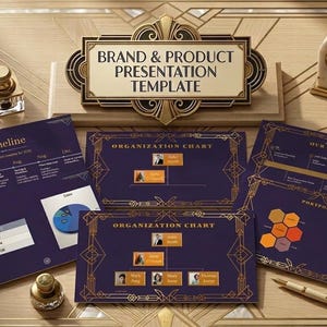 Szablon prezentacji | Animowana prezentacja Google Slides Pitch Deck, granatowa prezentacja biznesowa, slajdy zestawu marki korporacyjnej, profil firmy