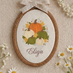 Fall Pumpkin Machine Embroidery Design, Autumn Harvest Embroidery File, Thanksgiving Pumpkin Patch, Farmhouse Fall Decor, Instant Download