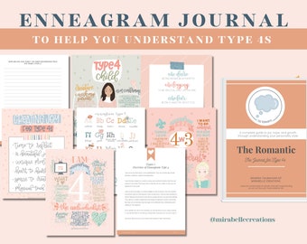 Enneagram Type 4 Journal, Enneagram Resources, Enneagram Journal, Self Discovery Journal