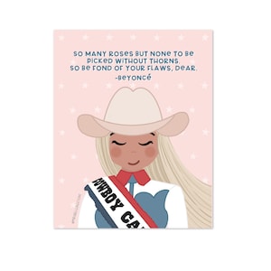 Poster di Beyoncé, stampa artistica di Cowboy Carter, stampa di affermazione positiva