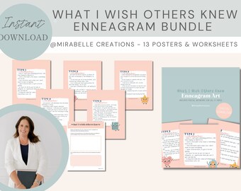 What I Wish Others Knew About Me for Each Enneagram Type Bundle, Enneagram Prints, Wall Decor, mental wellbeing resources