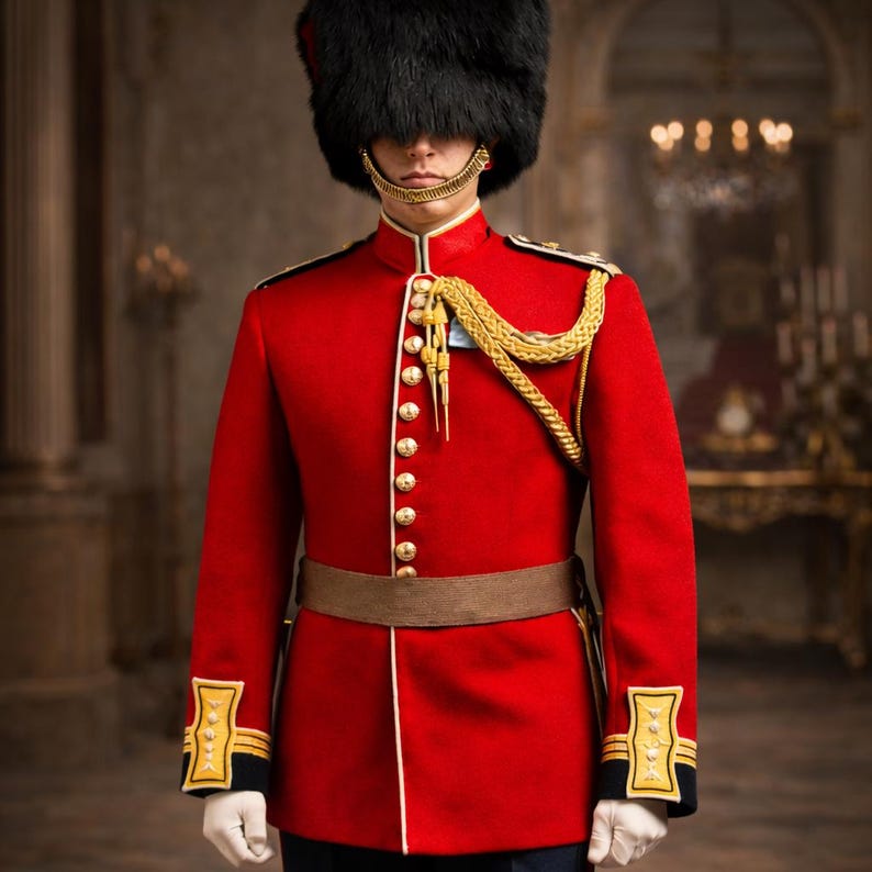 Usaf Red Rope British Royal Guard Uniform, Queen’s Guard Costume, Red Military Tunic ...