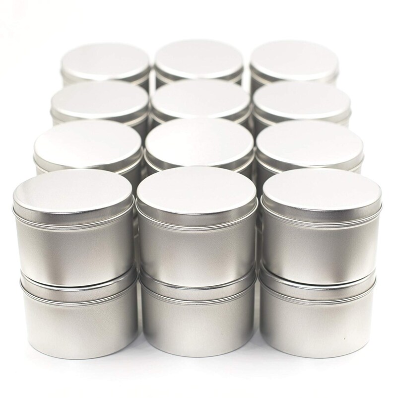 Tin Cans for Candle Making With Lids 8 Oz 24 Pack From Omnya Etsy