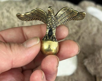 Figura de águila de latón macizo, mini estatua de águila, pisapapeles de escritorio, decoración de mesa de estudio, adorno para mascotas de té